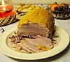 A breaded York ham