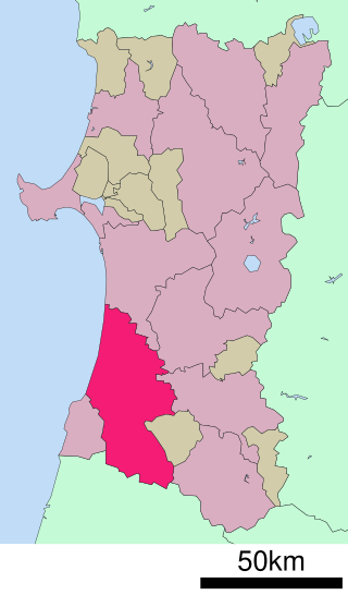 Elhelyezkedése Akita prefektúra térképén