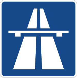 Zeichen 330 - Autobahn, StVO 1992.svg