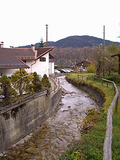 The Zeiselbach in the center of Bad Wiessee