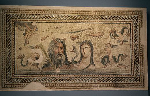 Mosaic depicting Oceanus and Tethys, Zeugma Mosaic Museum, Gaziantep