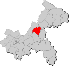 Location of Zhong County in the municipality Zhongxian.svg
