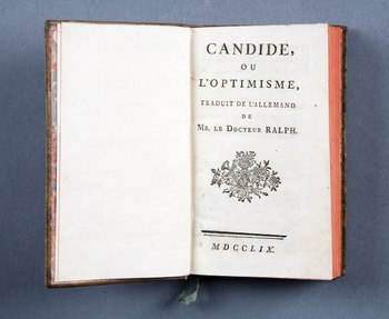 Den första upplagan av Candide vid Cramer i Genève 1759