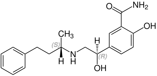 (SR)-Labetalol Structural Formula V1.svg