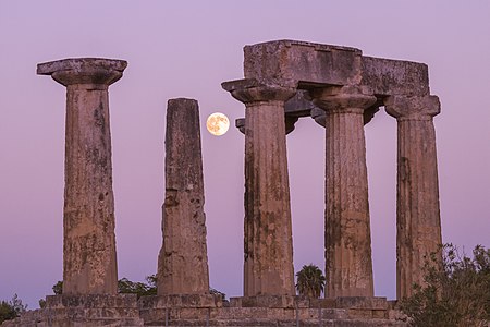 Temple of Apollo, Ancient Corinth, by Nojos88