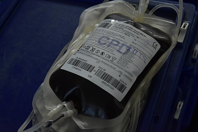 A bag full of donated blood. Photo by Ivka20