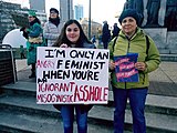 ״I'm Only An Angry Feminist When You're An Ignorant Misogynistic Asshole״ (בעברית: אני פמיניסטית כועסת רק כאשר אתה אדיוט מיזוגני נבער).