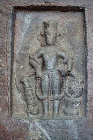 5th-century Vishnu at Udayagiri Caves.