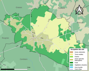 Kleurenkaart met landgebruik.