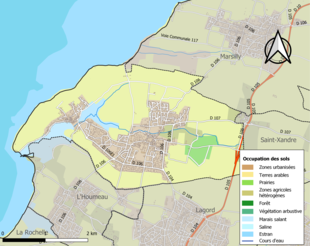 Kleurenkaart met landgebruik.