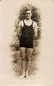 1923 - 11 Moss Christie, The Swimmer, at Manly Baths NSW.jpg