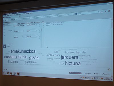 Idazlezainak EWKErekin Wikidatari buruzko formazio saioan