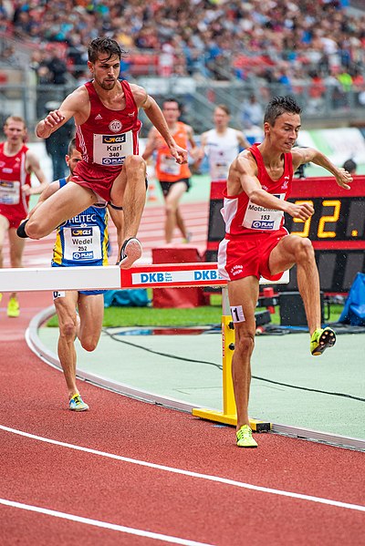 File:2018 DM Leichtathletik - 3000 Meter Hindernislauf Maenner - Patrick Karl - by 2eight - 8SC0347.jpg