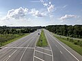 File:2020-08-09 17 16 46 View north along Maryland State Route 170 (Telegraph Road) from the overpass for Maryland State Route 100 (Paul T. Pitcher Memorial Highway) in Severn, Anne Arundel County, Maryland.jpg