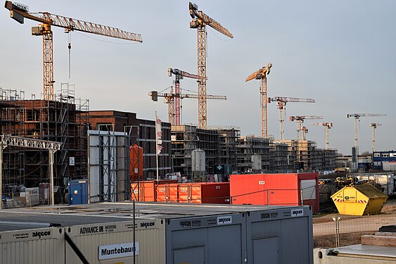 Unfinished residential buildings in Hannover, Germany