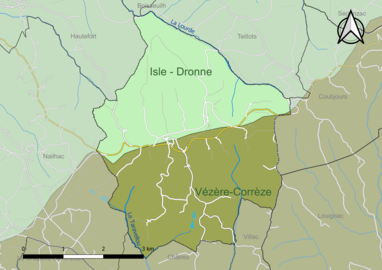 Carte en couleur présentant le(s) SAGE couvrant le territoire communal