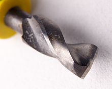 A 5 mm carbide bit displaying shallow point angle. 5mm carbide bit displaying shallow point angle.jpg