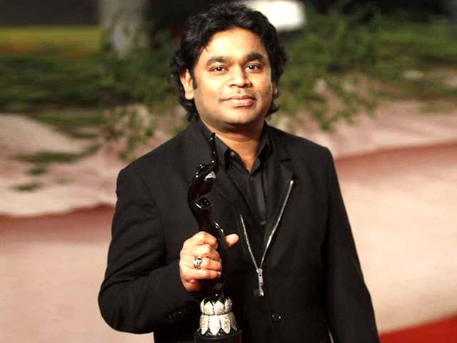 A. R. Rahman with his award of 2012 for the film Rockstar. He holds the record of maximum wins in this category.