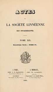 Vignette pour Société linnéenne de Bordeaux