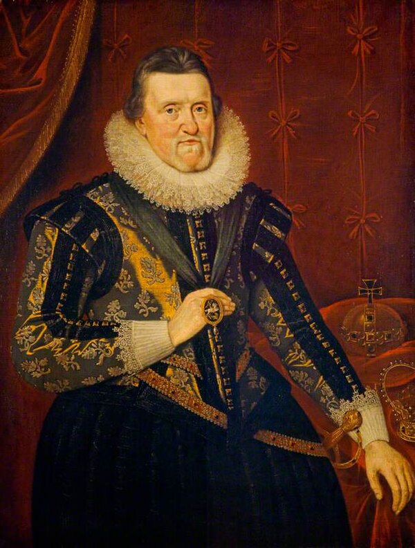 James VI, King of Scotland, succeeded to the English and Irish thrones in 1603.