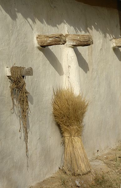 File:Adobe wall, Umaria district, MP, India.jpg