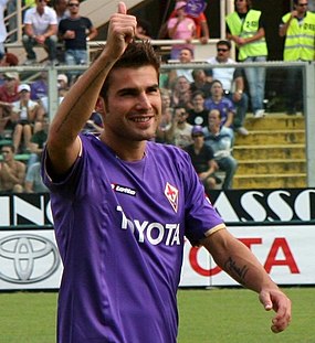 Adrian Mutu Fiorentinan peliasussa.