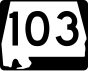 State Route 103 marker