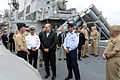 Ambassador Shapiro Hosts Israeli MoD Ya’alon on USS Carney (25168782376).jpg