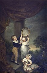 The Three Children of the 1st Viscount Anson: Thomas William Anson, later 1st Earl of Lichfield (1795 - 1854), Anne Margaret Anson, later Countess of Rosebery (1796-1882), and George Anson (1797-1857)