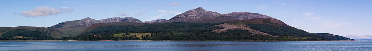 Arran's northern hills from Ardrossan ferry