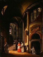 30. Teodolinda Sabaino Migliara, Interno della basilica di San Lorenzo a Milano, 1845 ca