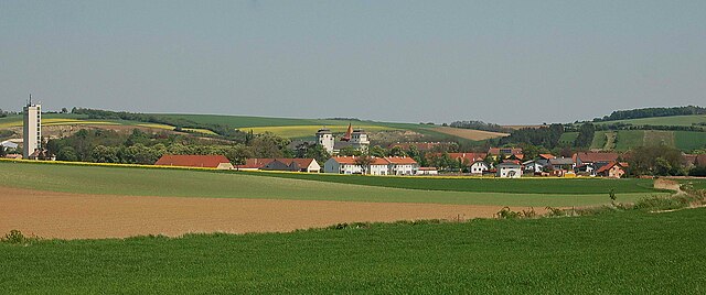 Blick auf Asparn von Westen