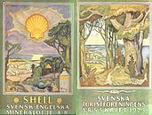 "Svenska Turistföreningens Årsskrift 1925" med Shell-reklam på baksidan