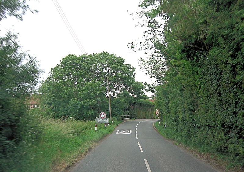 File:B1115 enters Chelsworth - geograph.org.uk - 3584659.jpg