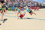 Deutsch: Deutsche Beachhandball-Meisterschaften 2022; Tag 3: 7. August 2022 – Frauen,Finale, Beach Bazis Schleissheim – Minga Turtles Ismaning 2:1 (20:26, 24:20, 8:6) English: German Beach handball Championships; Day 3: 7 August 2022 – Women Final – Beach Bazis Schleissheim Vs Minga Turtles Ismaning 2:1 (20:26, 24:20, 8:6)