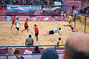 Deutsch: Beachhandball bei den Olympischen Jugendspielen 2018; Tag 5, 10. November 2018; Jungen, Hauptrunde - Thailand-Argentinien 2:1 English: Beach handball at the 2018 Summer Youth Olympics at 11 October 2018 – Boys Main Round – Thailand-Argentina 2:1