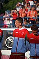 Deutsch: Beachhandball bei den Olympischen Jugendspielen 2018 in Buenos Aires; Tag 7, 13. Oktober 2018; Medaillenzeremonie Jungs - Gold: Spanien, Silber: Portugal, Bronze: Argentinien English: Beach handball at the 2018 Summer Youth Olympics in Buenos Aires at 13 October 2018 – Medal Ceremony Boys - Gold: Spain, Silver: Portugal, Bronze: Argentina Español: Handball de playa en los Juegos Olimpicos de la Juventud Buenos Aires 2018 en 13 de octubre de 2018 – Medalla Ceremonia para niños - Oro: España, Plata: Portugal, Bronce: Argentina