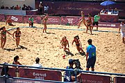 Deutsch: Beachhandball bei den Olympischen Jugendspielen 2018; Tag 4, 10. Oktober 2018; Mädchen, Vorrunde, Gruppe A - Ungarn-Chinese Taipei (Taiwan) 2:0 English: Beach handball at the 2018 Summer Youth Olympics at 10 October 2018 – Girls Preliminary Round Group A‎ – Hungary-Chinese Taipei 2:0