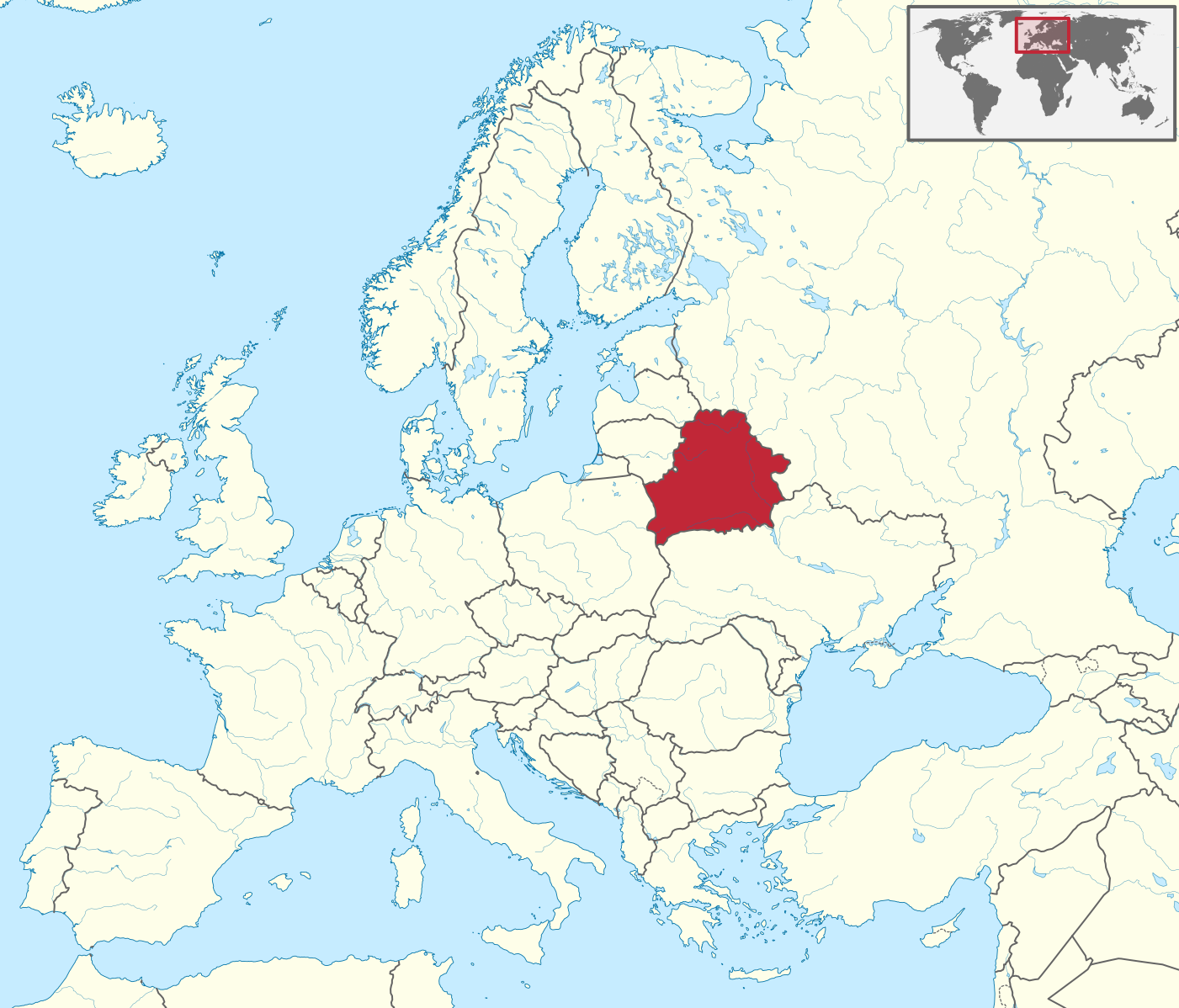 belarus location in europe