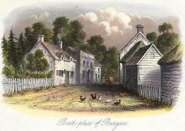 Bunyan's High Street cottage in Elstow