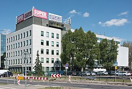 Newspaper headquarters at 10 Jubilerska Street in Warsaw Biurowiec przy ul. Jubilerskiej 10 w Warszawie 2020.jpg