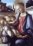 Madono kaj infano kaj anĝeloj de Botticelli. ĉirkaŭ 1470
