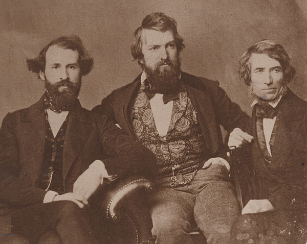 A few members in 1850 (L to R): Henry Kirke Brown, Henry Peters Gray and founding member Asher Brown Durand.