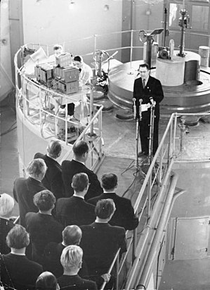 Inauguration of the Rossendorf research reactor in 1957