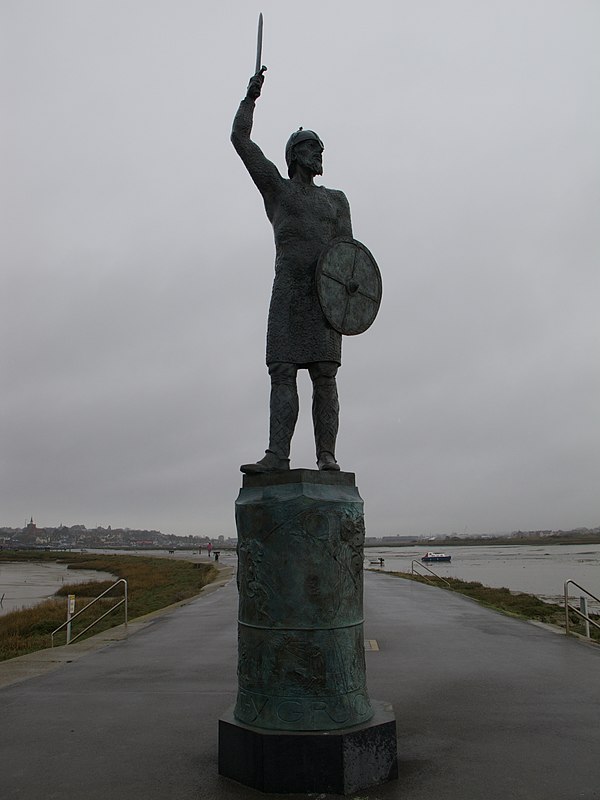 The English earl Beorhtnoth, who fought in the Battle of Maldon. He is the titular character of Tolkien's essay and play "The Homecoming of Beorhtnoth