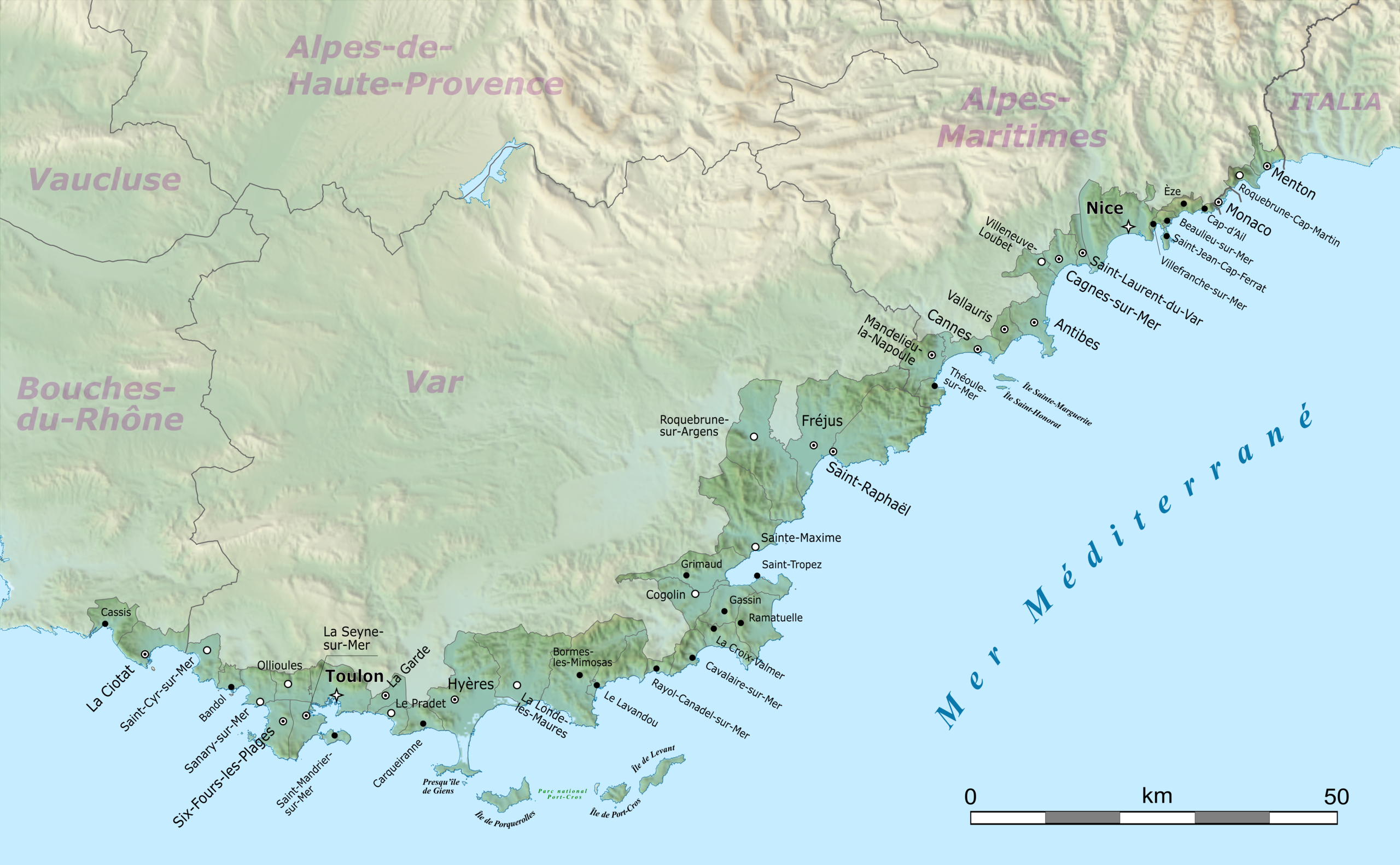 Arrest Shipping fluent File:Côte d'Azur map.png - Wikipedia