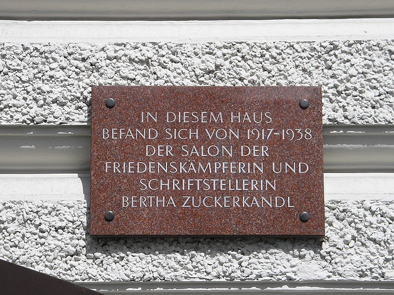 File:Café Landtmann Gedenktafel Zuckerkandl, Vienna.jpg