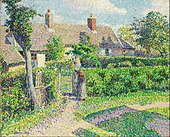 (画)カミーユ・ピサロ "Peasants' houses, Eragnyr"(1887)