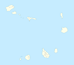 Mapa konturowa Republiki Zielonego Przylądka, u góry znajduje się punkt z opisem „São Nicolau”