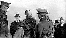 Captain Becke arriving at Upper Dysart February 1913
